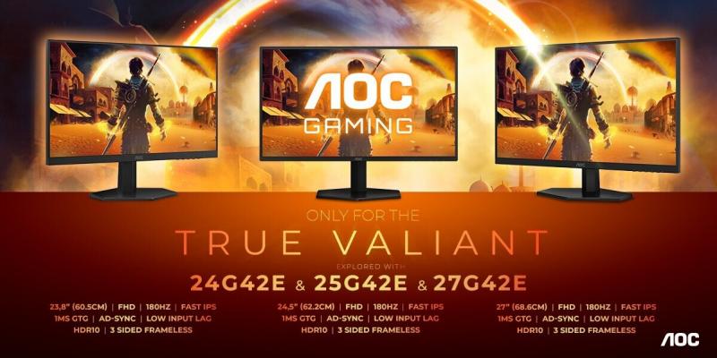 Újdonságként debütálnak az AOC emblémájával ellátott belépőszintű gaming monitorok!